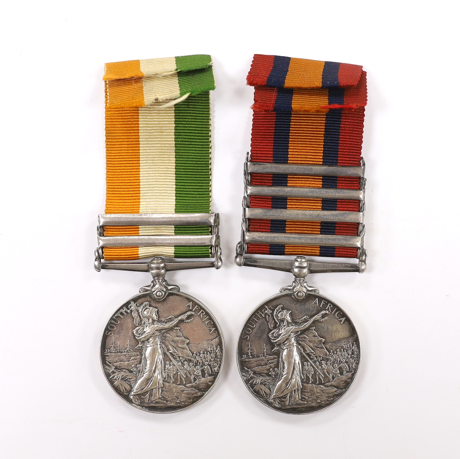 A Boer War medal pair to Supt. A. Perry Royal Engineers, comprising; the Queen’s South Africa medal with four bars; Johannesburg, Driefontein, Paardeberg and Cape Colony, together with the Edward VII South Africa medal w